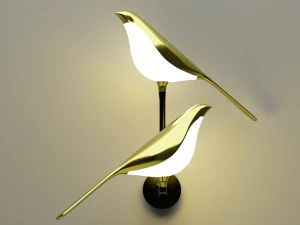 LED lamp Birdie-twins 3D Model