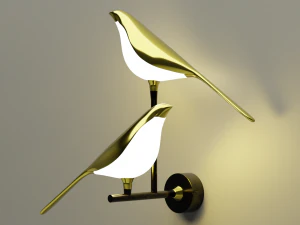 LED lamp Birdie-twins 3D Model