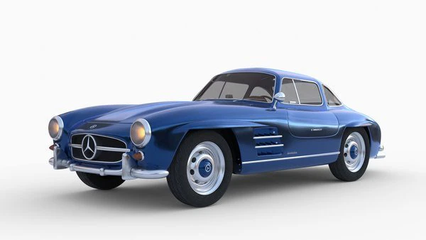 Mersetes Benz 300 sl 3D Model .c4d .max .obj .3ds .fbx .stl .blend 