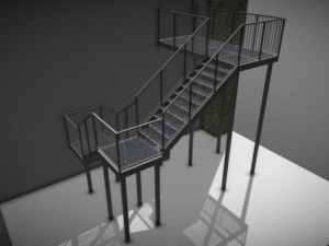 Stairs Staircase Construction 3D Model