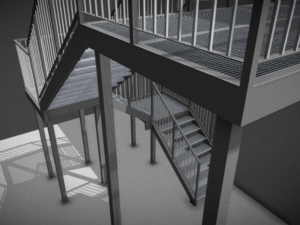 Stairs Staircase Construction 3Dモデル