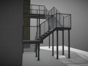 Stairs Staircase Construction 3Dモデル