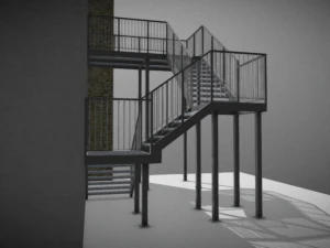 Stairs Staircase Construction 3D Model