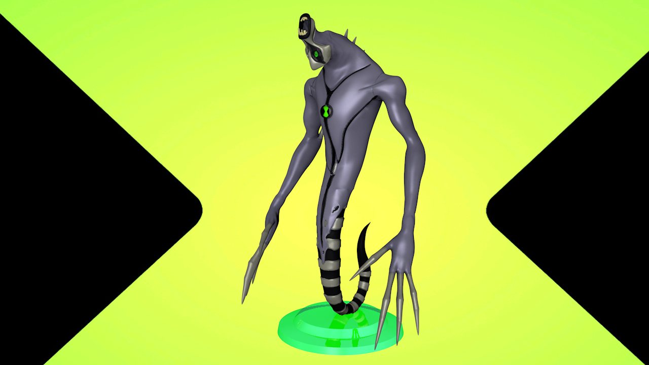 ben 10 alien force 3D model rigged