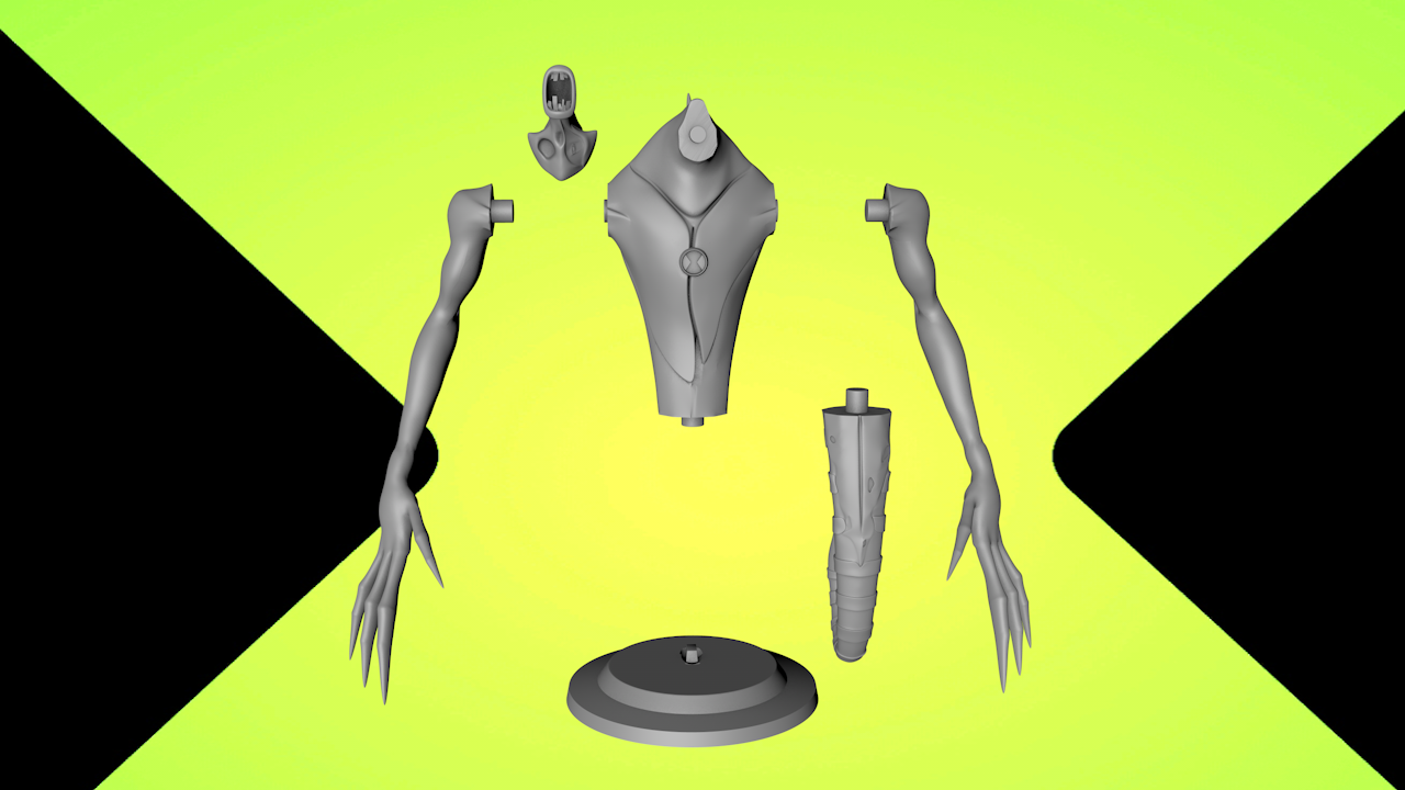 Ben 10 - Ghostfreak UAF 3D Printable Grátis Modelo de Impressão 3D