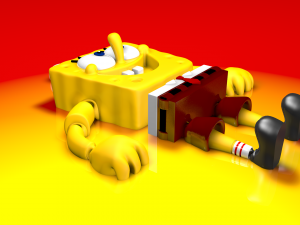 Flexi Print in place - SpongeBob STL 3D 打印模型