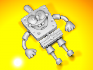 Flexi Print in place - SpongeBob STL 3D 打印模型