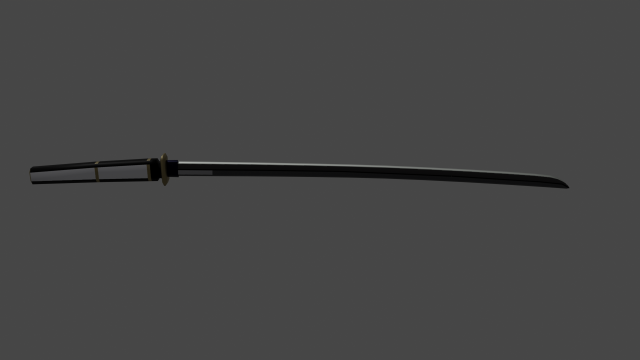 Katana lowpoly 3D Model .c4d .max .obj .3ds .fbx .stl .blend 