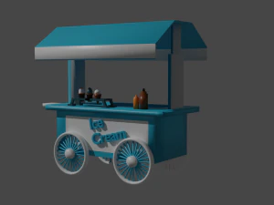 Ice Cream Cart 3D Model