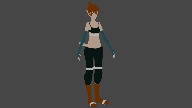FemaleAnime 3D Model .c4d .max .obj .3ds .fbx .stl .blend 