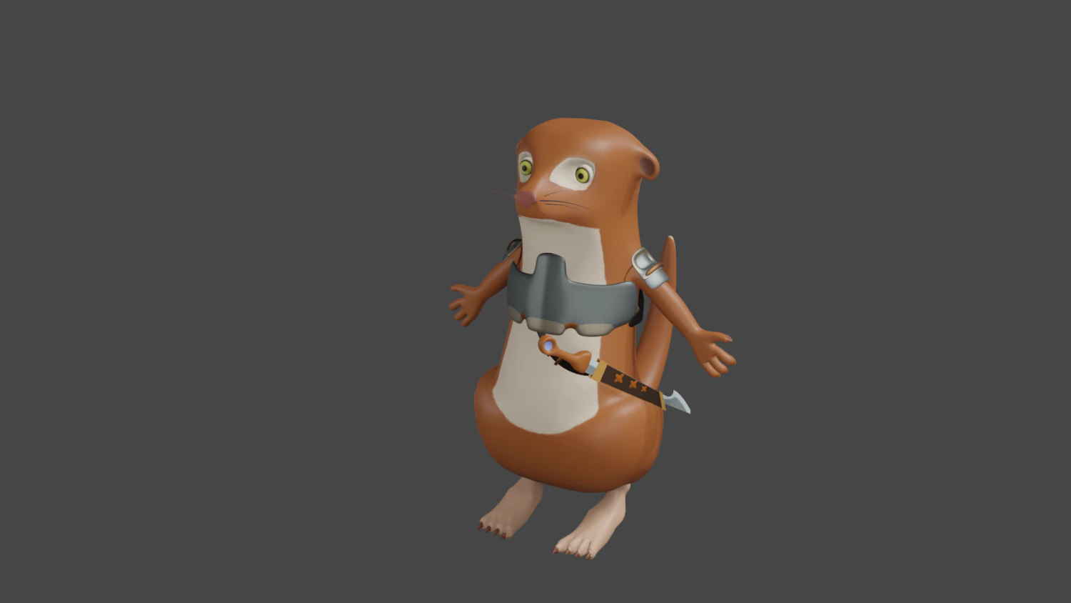 Otter 3D Model .c4d .max .obj .3ds .fbx .stl .blend 