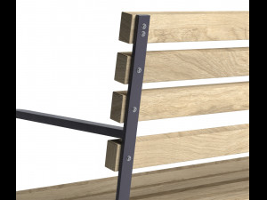 Bench Low-poly 3D Model