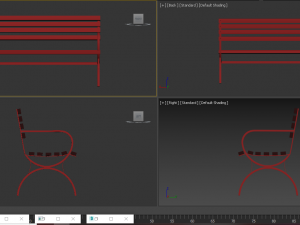 Bench Low-poly 3D Model