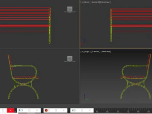 Bench Low-poly 3D Model