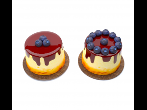 Blueberry pudding 3D Model