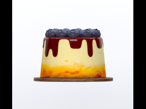 Blueberry pudding 3D Model
