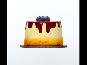 Blueberry pudding 3D Model