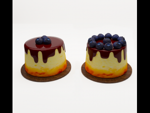 Blueberry pudding 3D Model