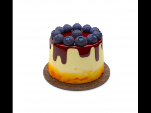 Blueberry pudding 3D Model