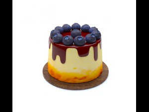 Blueberry pudding 3D Model