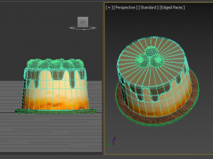 Blueberry pudding 3D Model