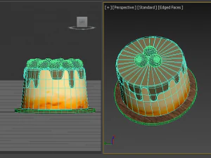 Blueberry pudding 3D Model