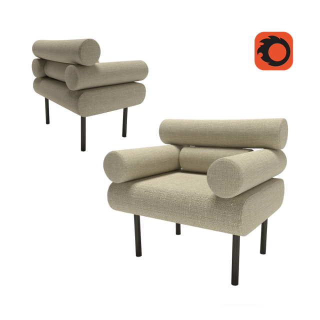 Chair 3D Модель .c4d .max .obj .3ds .fbx .stl .blend 