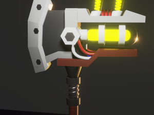 Glowing Axe 3D 3D Model