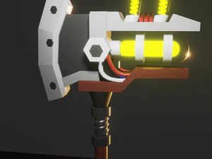 Glowing Axe 3D 3D Model