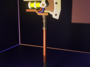Glowing Axe 3D 3D Model
