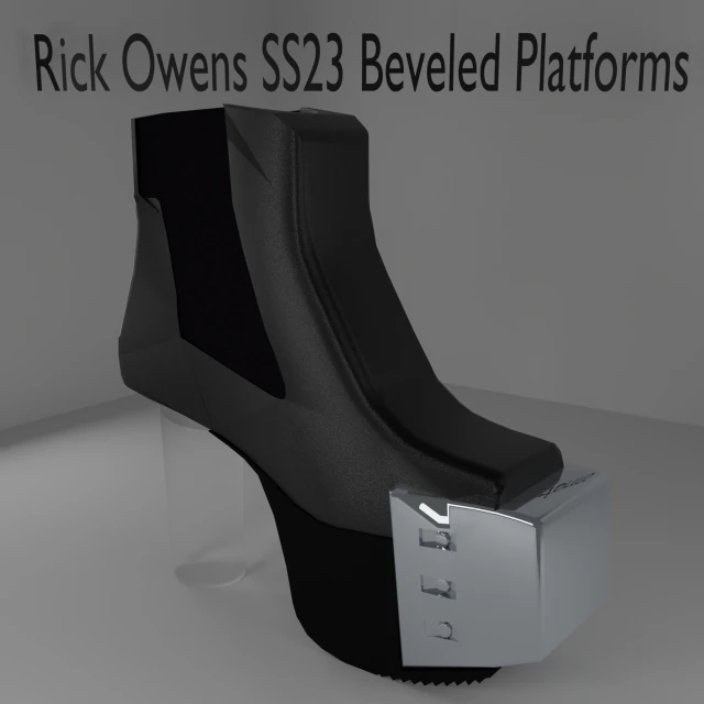 Rick Owens ベベル キス ブーツ 3D 3Dモデル .c4d .max .obj .3ds .fbx .stl .blend 