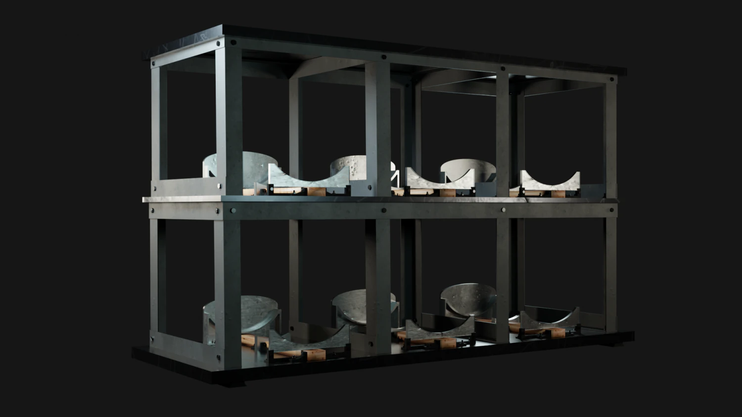 Barrel rack 3D Model .c4d .max .obj .3ds .fbx .stl .blend 