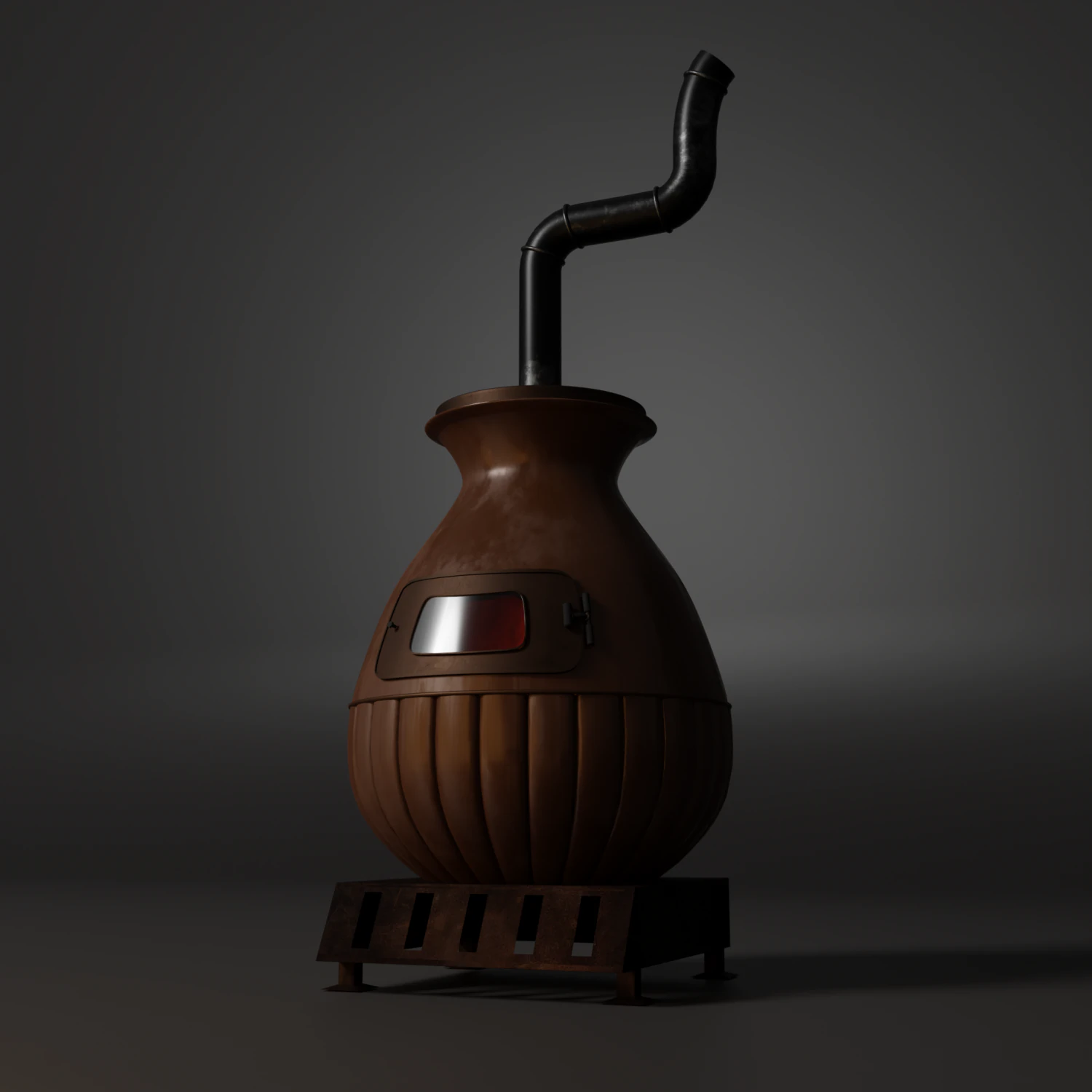 Stove bourgeois 3D Model .c4d .max .obj .3ds .fbx .stl .blend