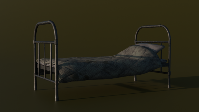 Bed Model 3D .c4d .max .obj .3ds .fbx .stl .blend
