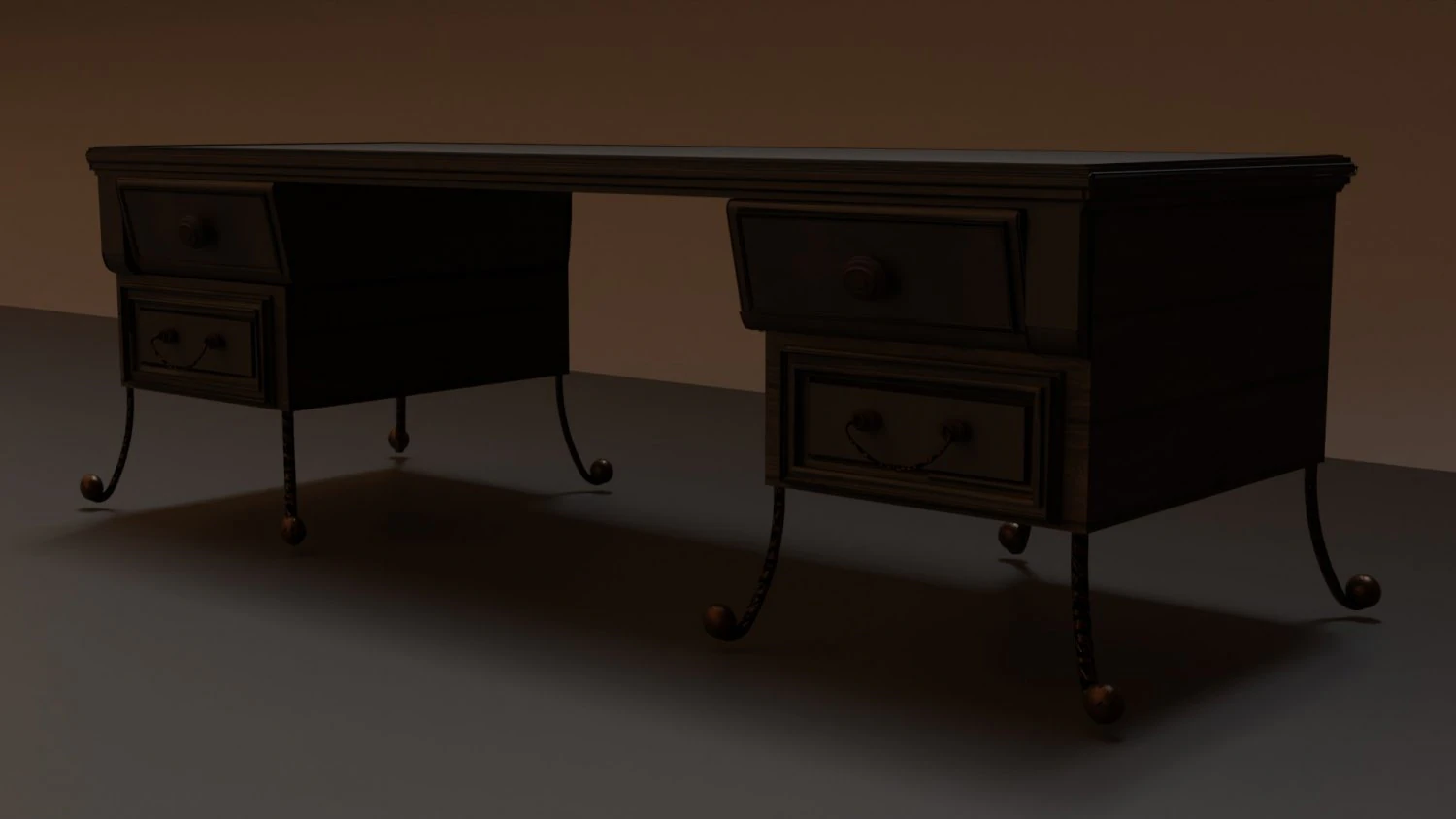 Table 3D Model .c4d .max .obj .3ds .fbx .stl .blend 