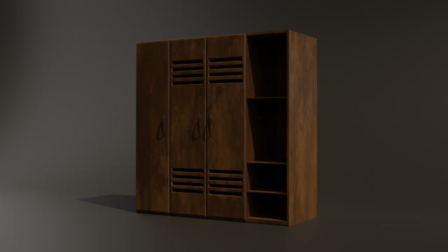 Wardrobe 3D Model .c4d .max .obj .3ds .fbx .stl .blend 