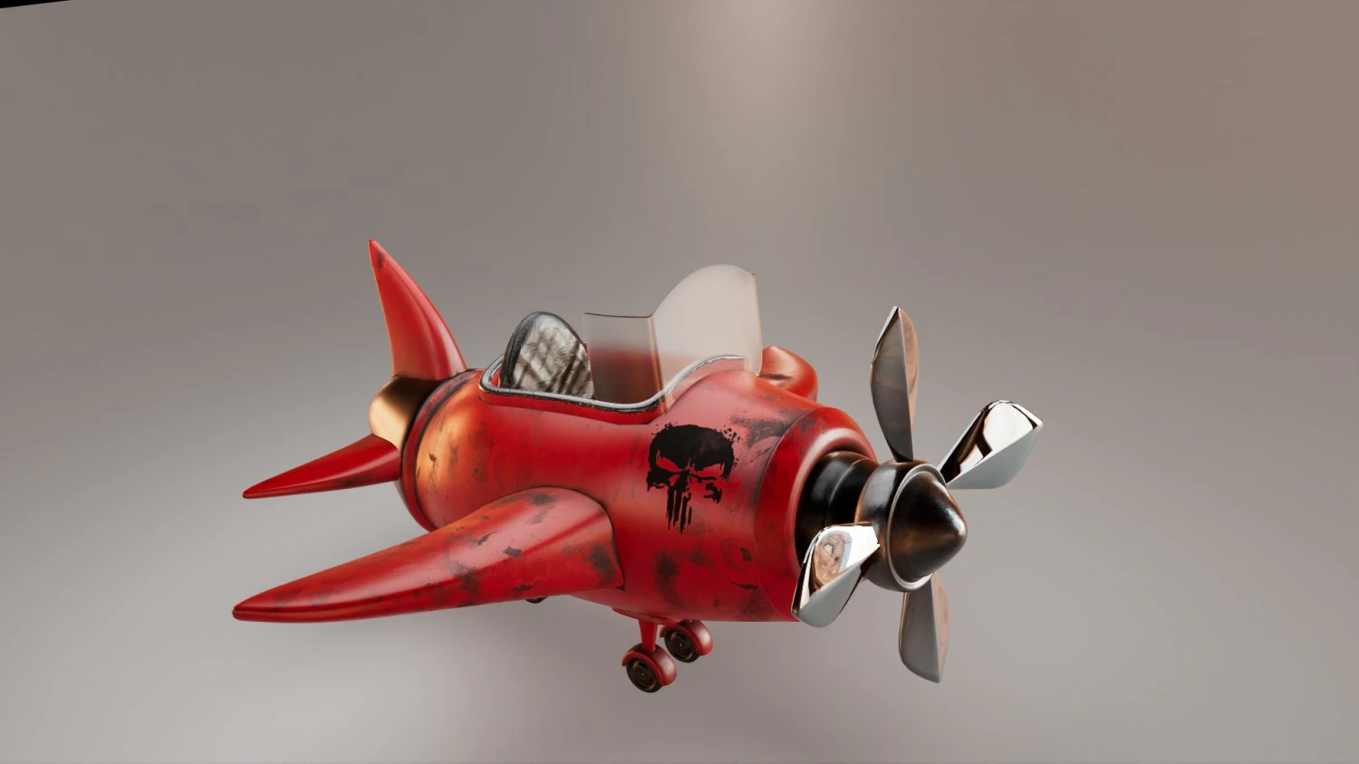 Animated plane 3d 3D Model .c4d .max .obj .3ds .fbx .stl .blend 