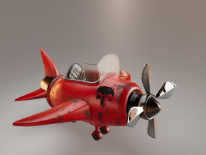 Animated plane 3d Modello 3D