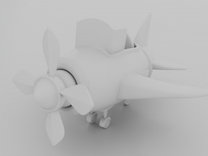 Animated plane 3d Modelo 3D