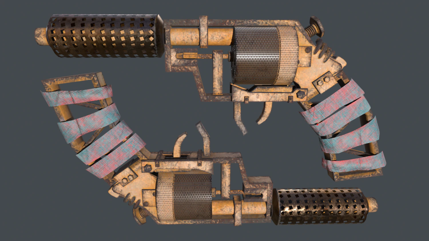 Zombie Revolver 3D Model .c4d .max .obj .3ds .fbx .stl .blend 