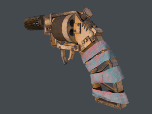 Zombie Revolver 3D Model