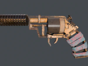 Zombie Revolver 3D Model