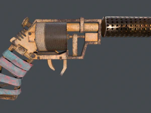 Zombie Revolver 3D Model