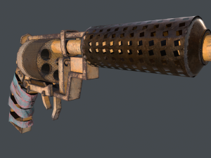 Zombie Revolver 3D Model