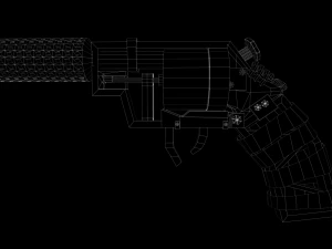 Zombie Revolver 3D Model