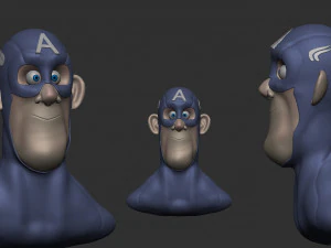 Капитан Америка 3D Принт Модель