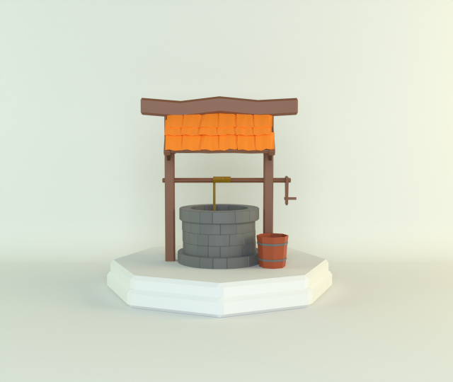 Low-poly water well 3D Texturas CG .c4d .max .obj .3ds .fbx .stl .blend 