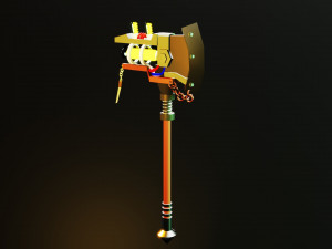 Play axe with neon light 3D Модель