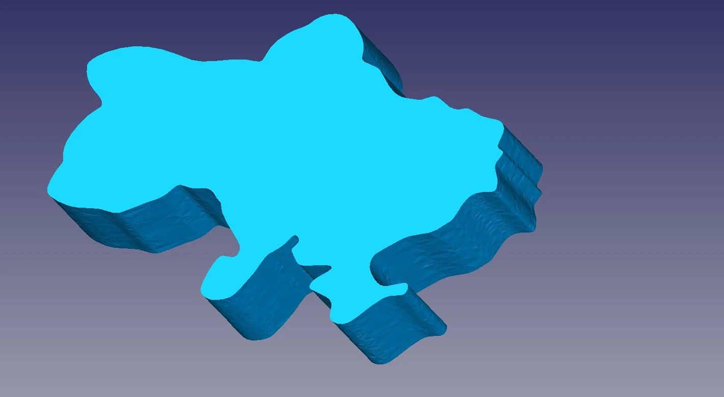 Borders of Ukraine 3D Print Model .c4d .max .obj .3ds .fbx .stl .blend 