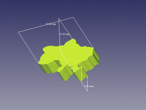 Borders of Ukraine 3D-printmodel